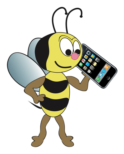 Busy, Busy Bee Bee on a phone