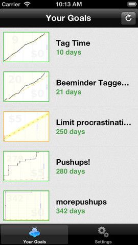 screenshot from the ios app