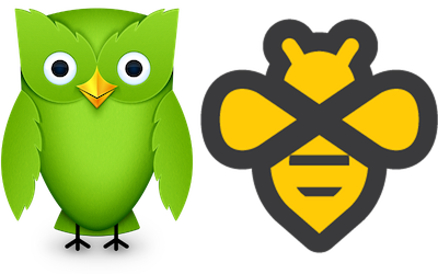 The Duolingo owl and the Beeminder bee