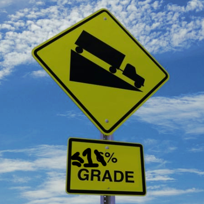 For the record, 6% is *not* realistic for weight loss -- we recommend a maximum of 1% of your bodyweight per week. steep grade road sign