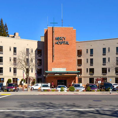 This is Mercy General Hospital, in Sacramento CA image of a hospital building